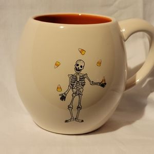 Rae Dunn Halloween Candy Corn Skeleton Mug